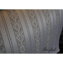 Tkanina stylowa pasy jasny beż Lord